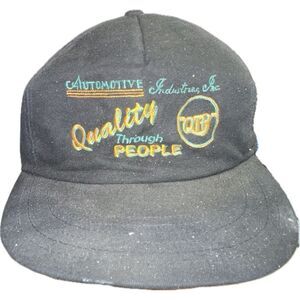 Vintage 90’s Automotive Industries Inc. Quality Through People OTP Black Hat Cap